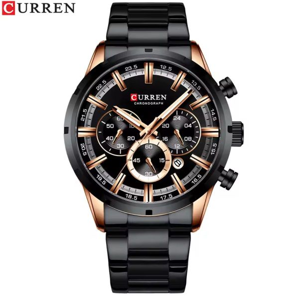 Чоловічий годинник CURREN black+gold