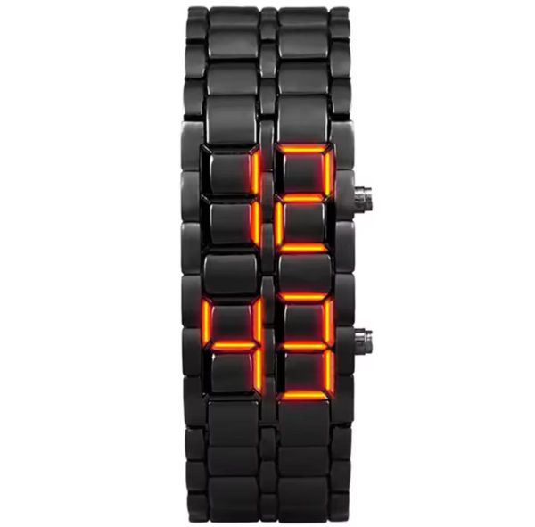 Часы-браслет металлический цифровой без дисплея