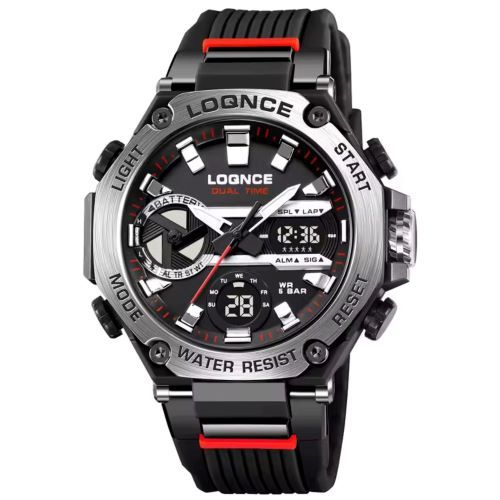 Часы lognce кварцевые 2 цифеблата подсветка полная водозащита