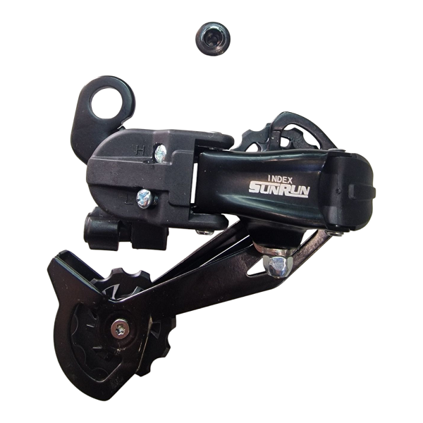 Перемикач швидкостей велосипеда задній бюджетний з болтом чорна