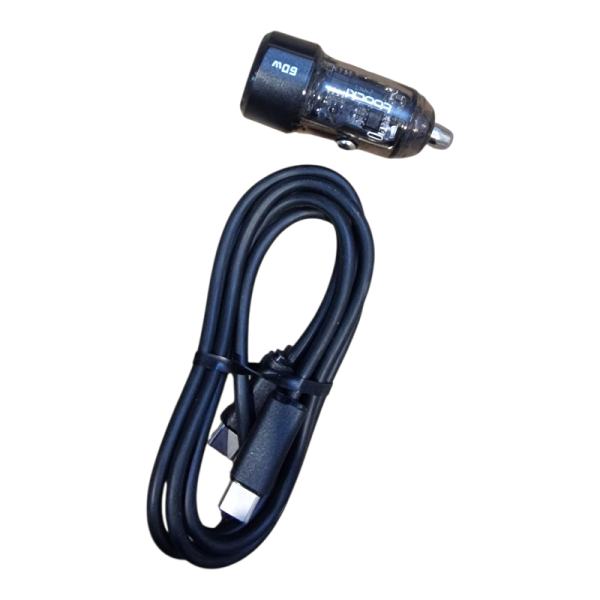 Автомобильное зарядное устройство в прикуривателе Toocki 60ватт(реальных до18), 2 порта USB + Type-C