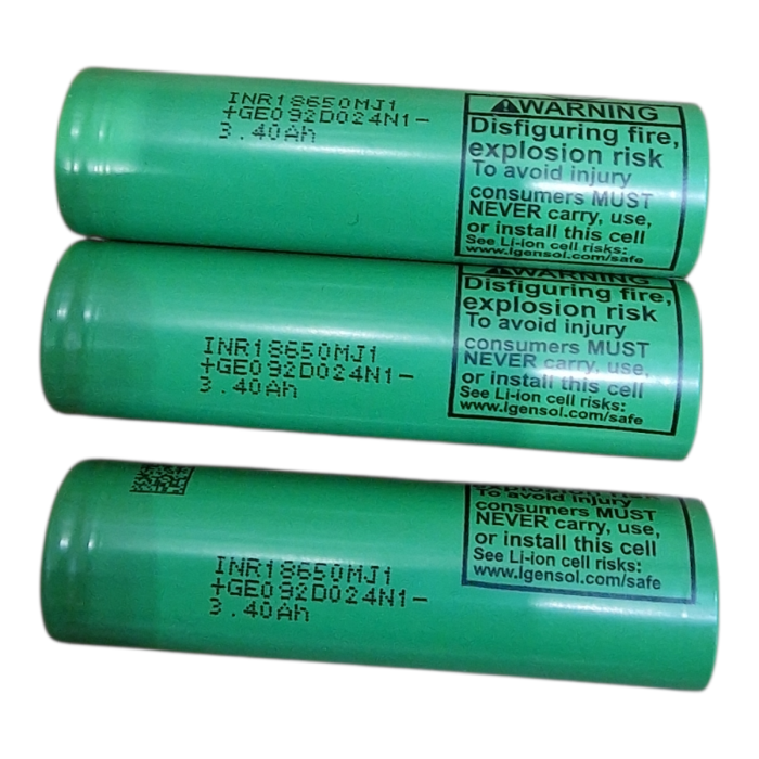 Акумулятор Liion 18650 LG INR18650 MJ1 3400mAh 10A НОВІ 25рік