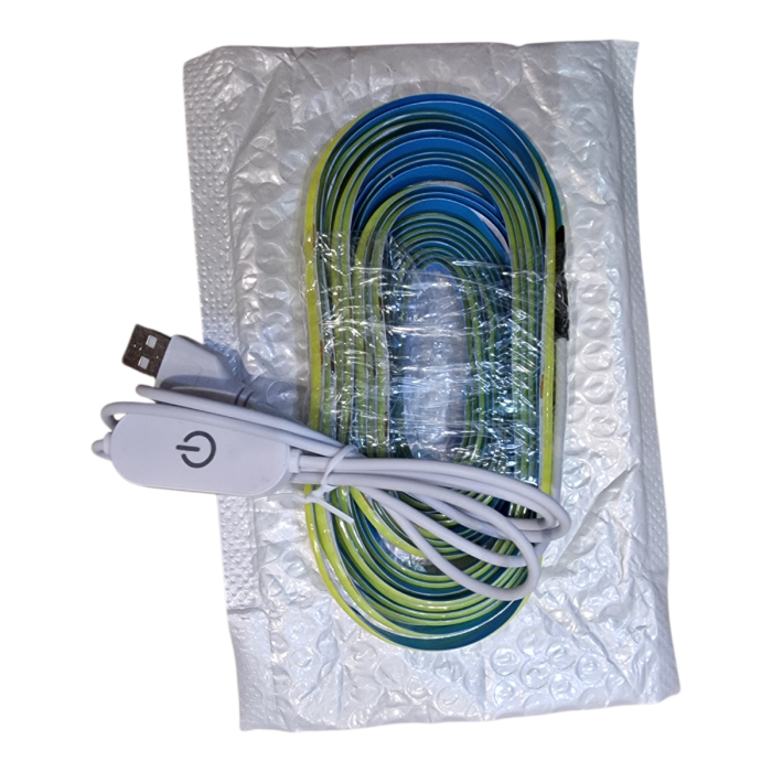 5м LED стрічка з USB 5V 8W COB 6000 (Холодна біла) 8 мм для повербанка або USB адаптера