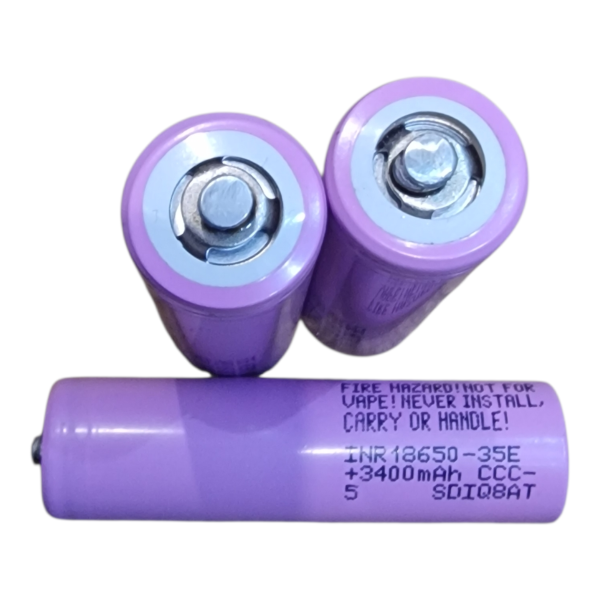 Акумулятор 18650 Li-Ion Samsung INR18650-35E, 3350-3500 новые 2025год з напайкой