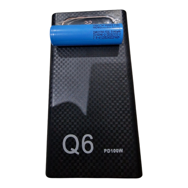 Мощный Повербанк 21700 6шт До 100ватт