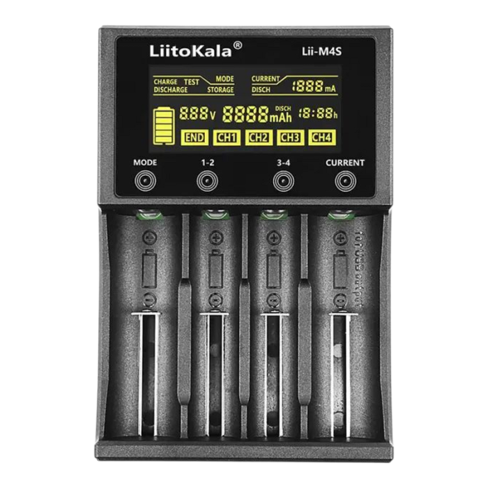 Інтелектуальний зарядний пристрій LiitoKala Lii-M4S для 18650, AA, AAA Li-Ion, Ni-MH/Cd