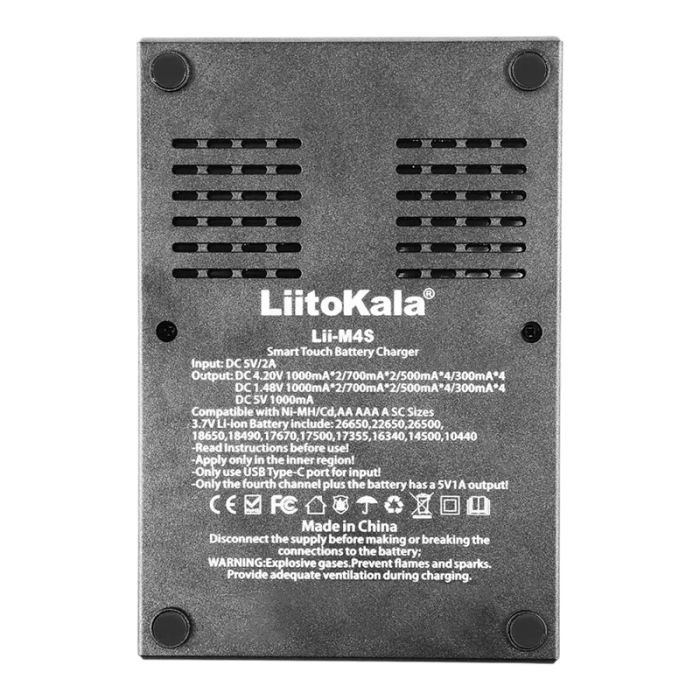Інтелектуальний зарядний пристрій LiitoKala Lii-M4S для 18650, AA, AAA Li-Ion, Ni-MH/Cd