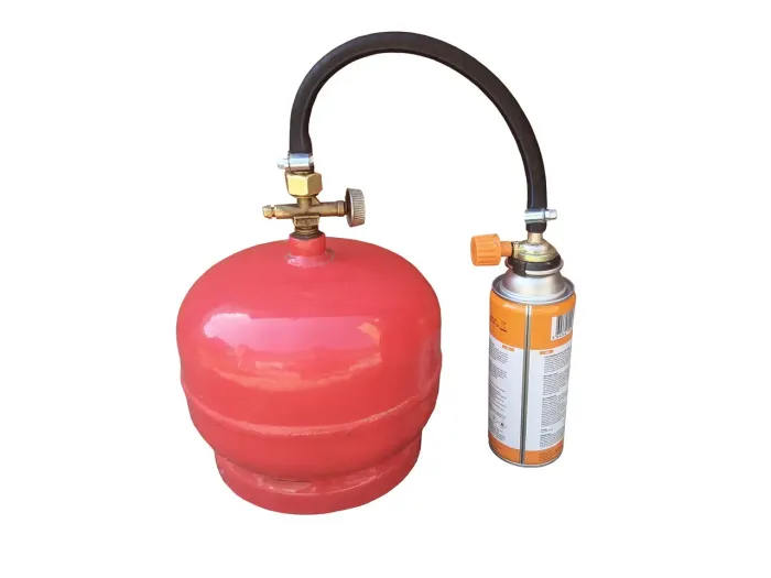 Шланг-перехідник для заправлення цангових газових туристичних балонів