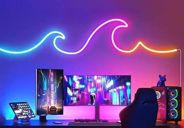 Світлодіодна LED стрічка RGB 2 м Розумна неонова стрічка із синхронізацією музики Гнучкий неон
