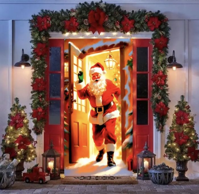 Новорічні прикраси для дому та інтер'єру Полотно тканина 1,8м на 0,9м