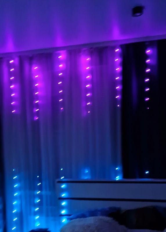 Гирлянда штора прозрачный провод от USB 3 на 2м Usb умная большой пульт