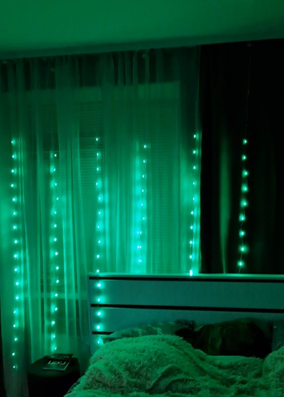 Гирлянда штора прозрачный провод от USB 3 на 3м Usb умная